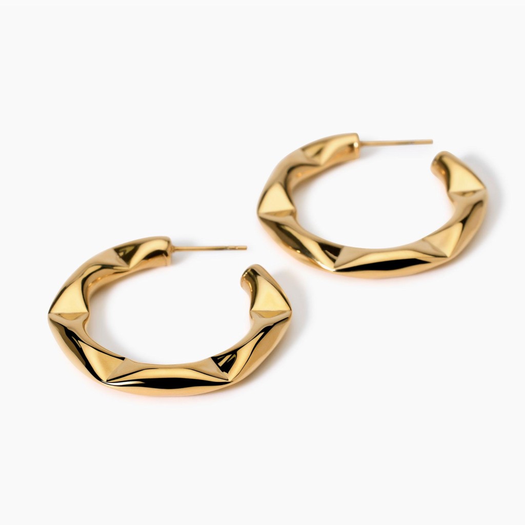 Orecchini poligonali dorati - KIDULT