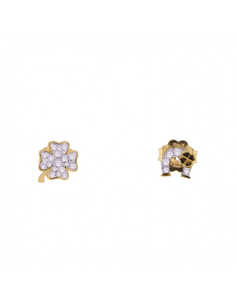 Orecchini in argento 925‰ dorato con zirconi bianchi - RUE DES MILLE