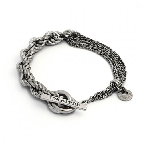 Bracciale Unoaerre in argento brunito - UNOAERRE