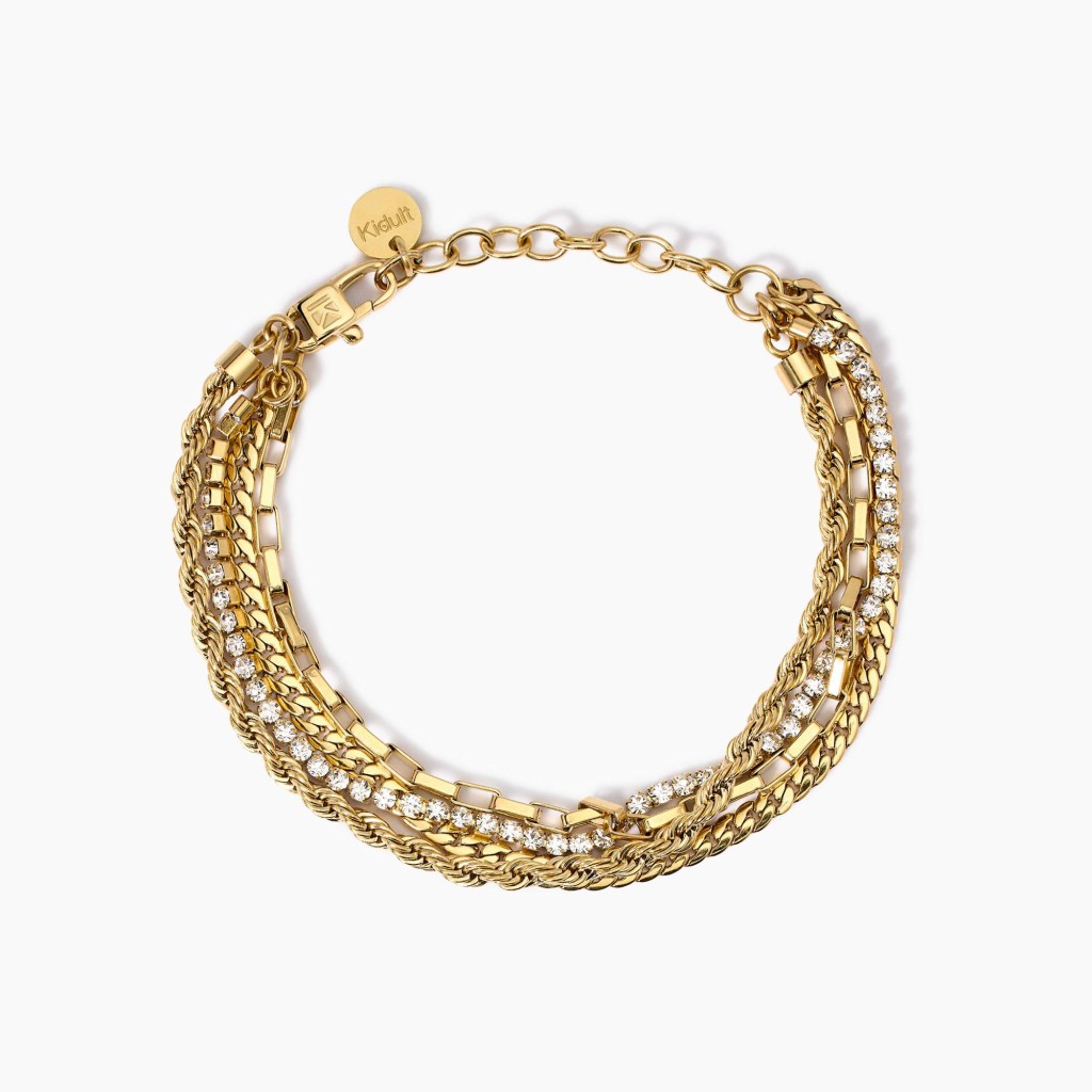 Bracciale dorato con tre catene - KIDULT
