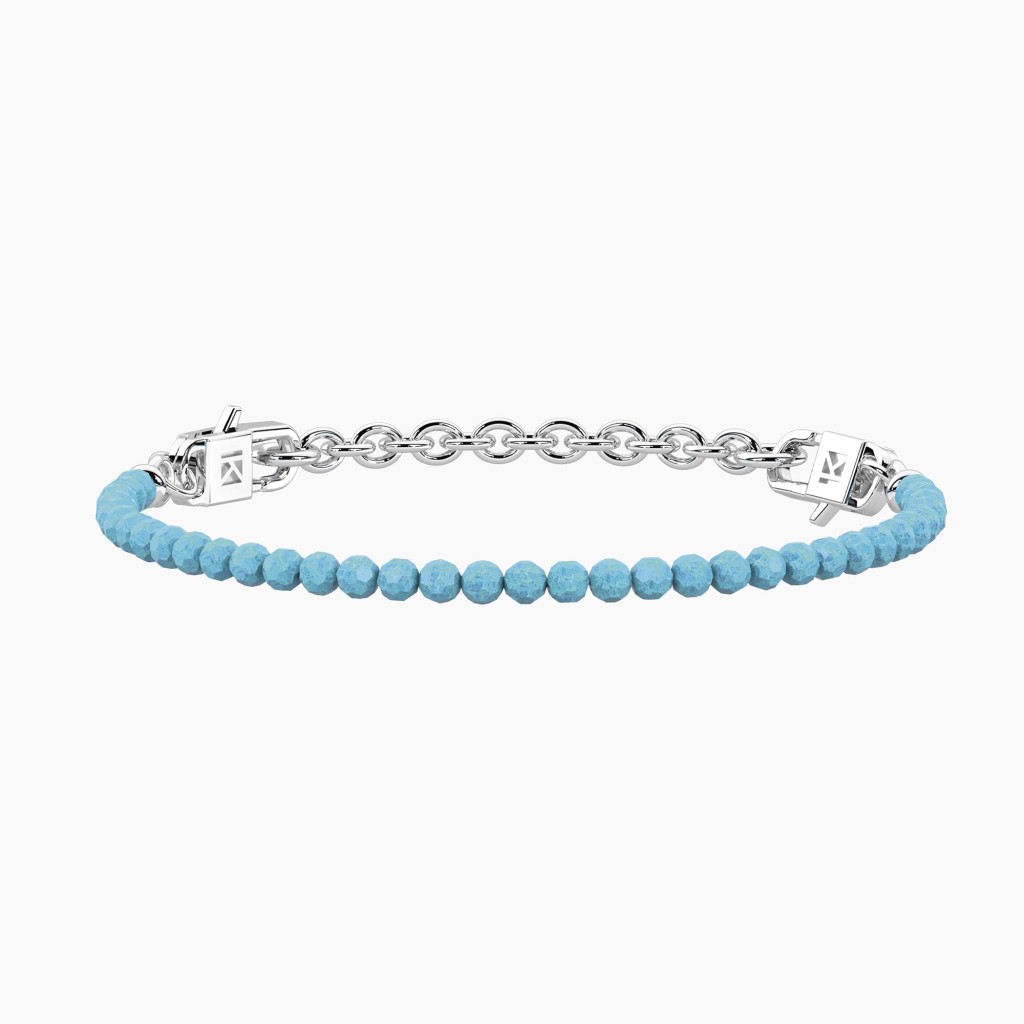 Bracciale componibile con zirconi acquamarina - KIDULT COMPONIBILE