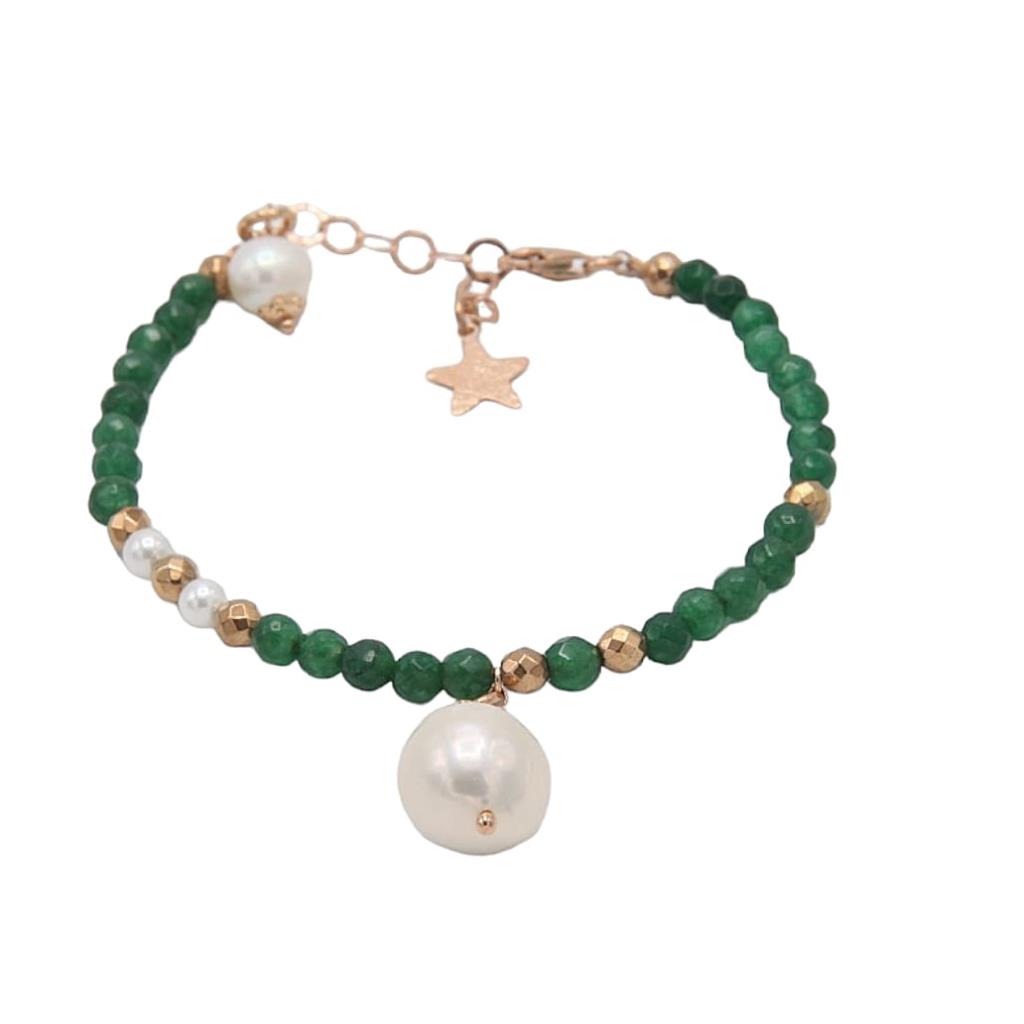 Bracciale Sacramore Firenze Perla Pendente Verde - SACRAMORE FIRENZE