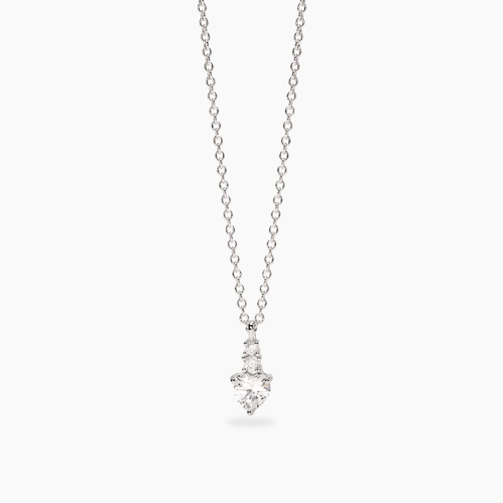 Girocollo con pendente con zirconi taglio cuore ROUGE - MABINA