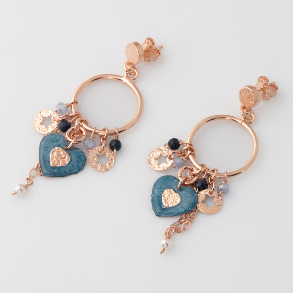 Orecchini Sacramore Firenze Multipendente con Cuore  - SACRAMORE FIRENZE