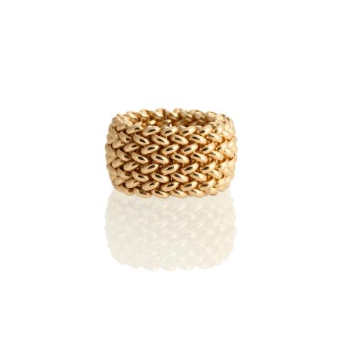 Anello Unoaerre in argento dorato Chicco fascia media - UNOAERRE