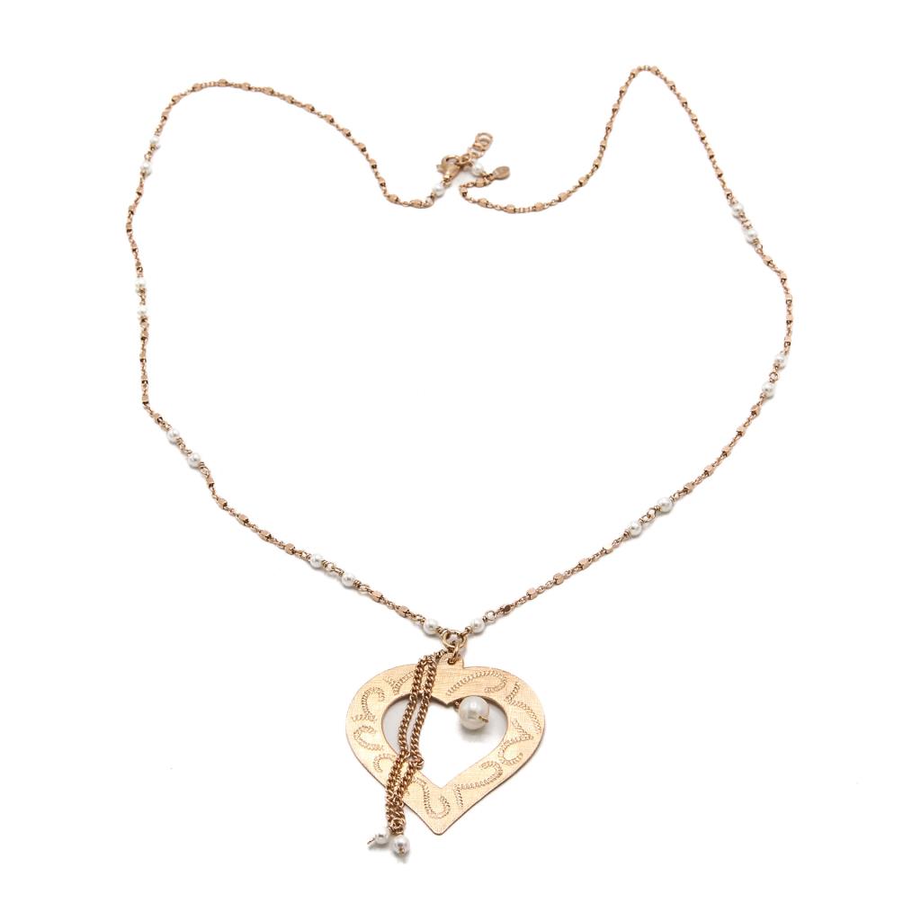 Collana Sacramore Firenze Perle con Cuore grande - SACRAMORE FIRENZE