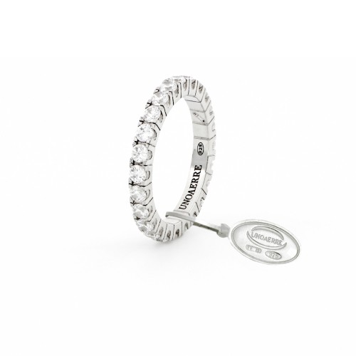 Anello Veretta Maxi in argento bianco - UNOAERRE