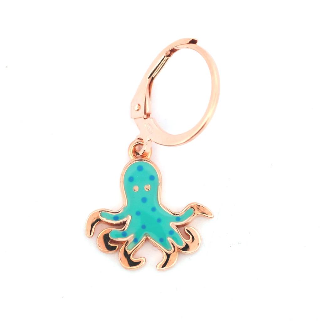 Orecchino singolo Versari con Polpo smaltato - VERSARI ACCESSORIES