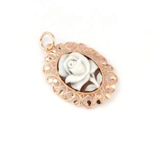 Pendente Cameo Italiano Rosa - CAMEO ITALIANO