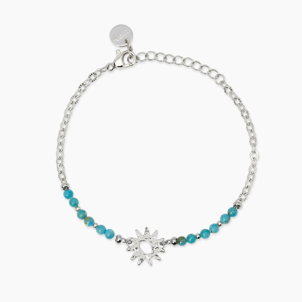 Bracciale con diaspro azzurro e sole - KIDULT