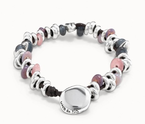 Bracciale placcato argento Sterling con cristalli blu - UNO DE 50