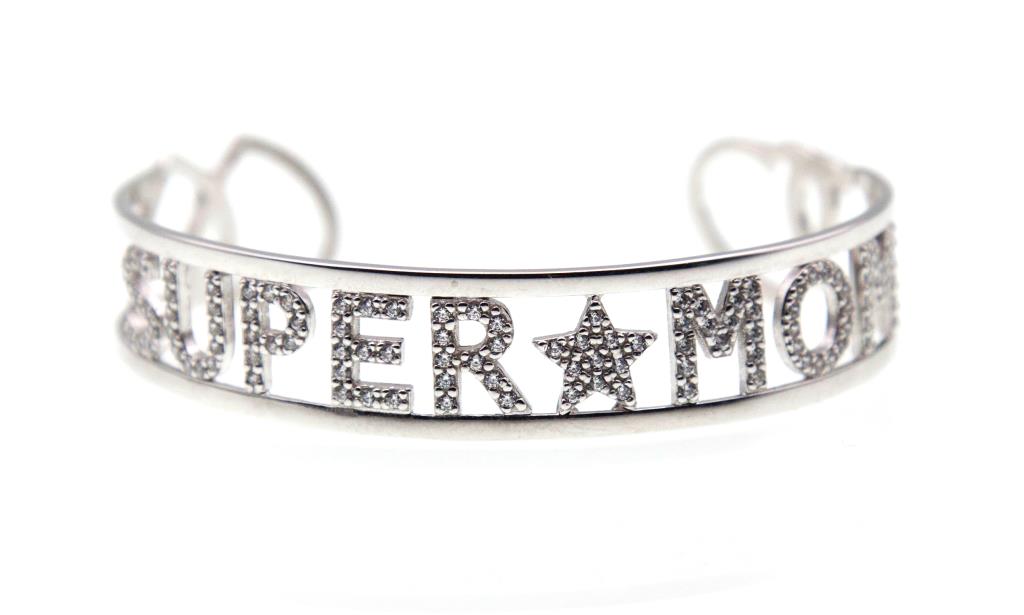 Bracciale Rigido Super Mom - LORENZO SEGONI SILVER