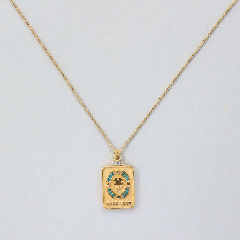 Collana Targhetta Good Luck - VERSARI ACCESSORIES