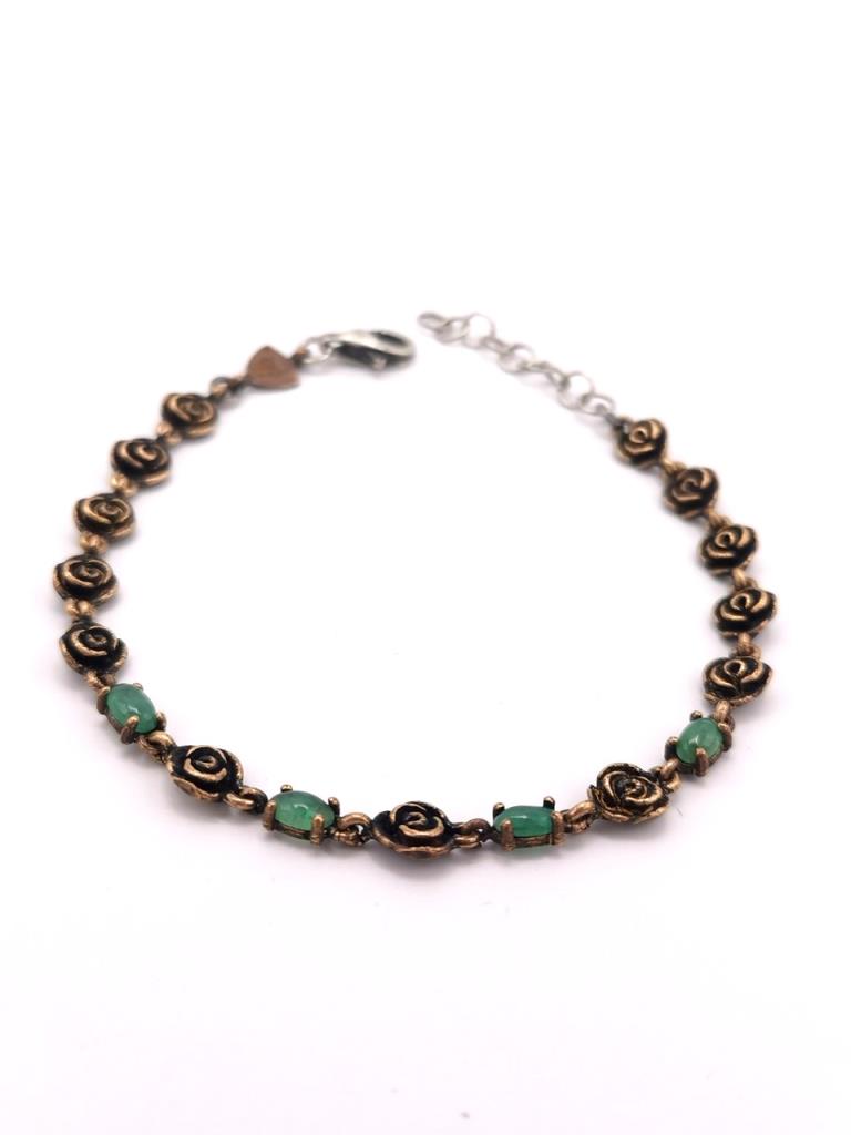 Bracciale Amantide Pietre Verdi E Rose - AMANTIDE