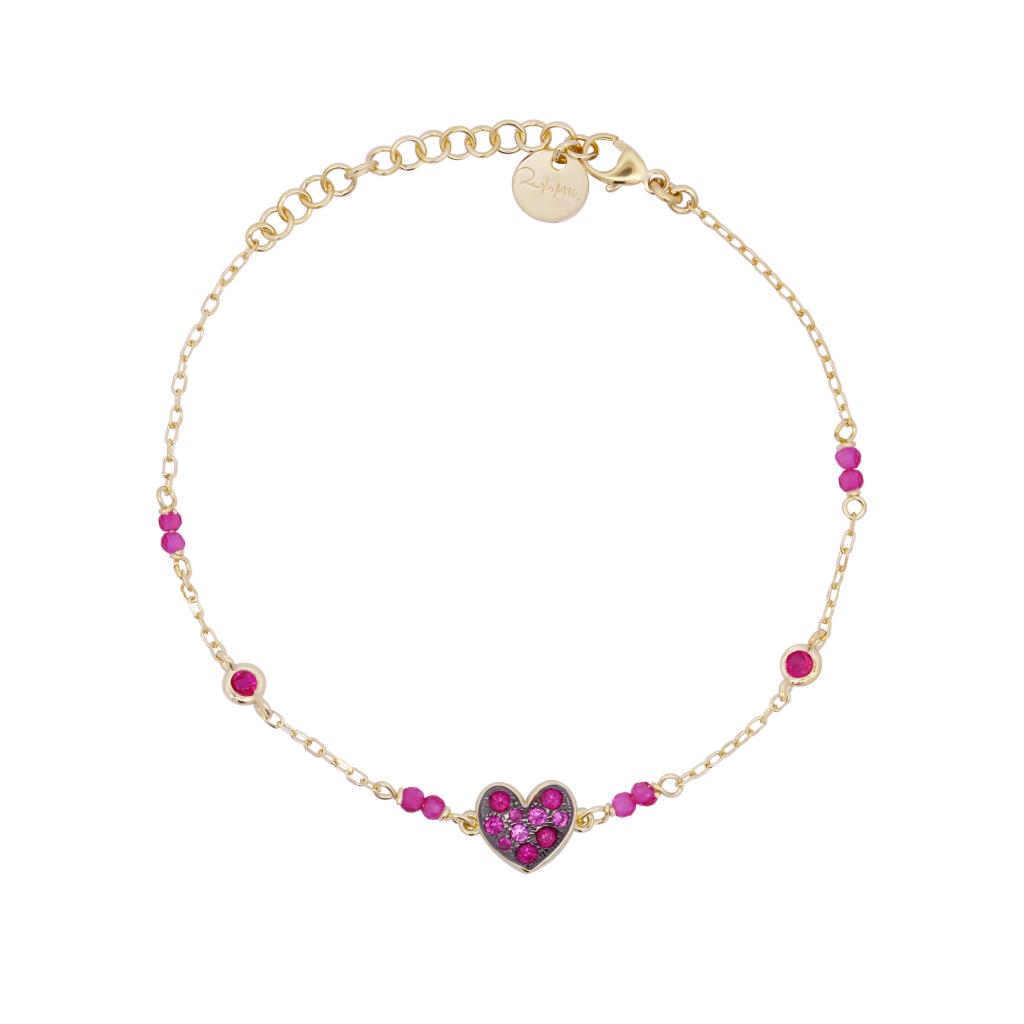 Bracciale Rue Des Mille Cuore Fucsia - RUE DES MILLE