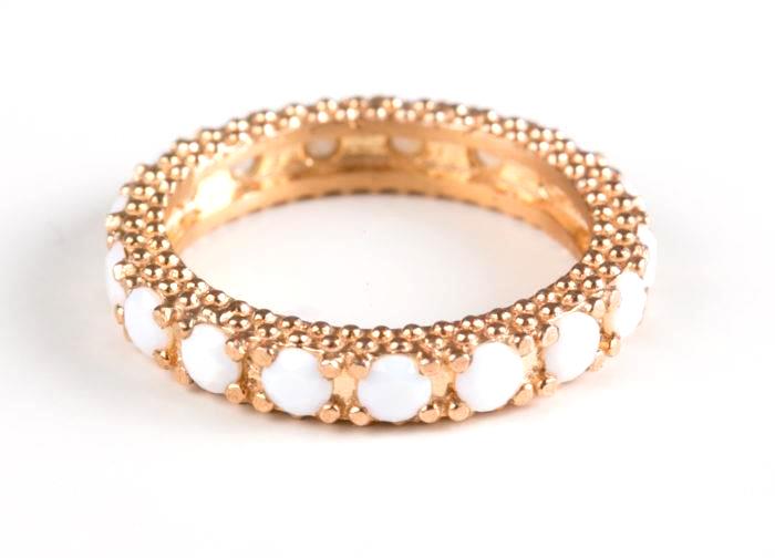 Anello Nelson Mini Marrakech Dorato Bianco - NELSON