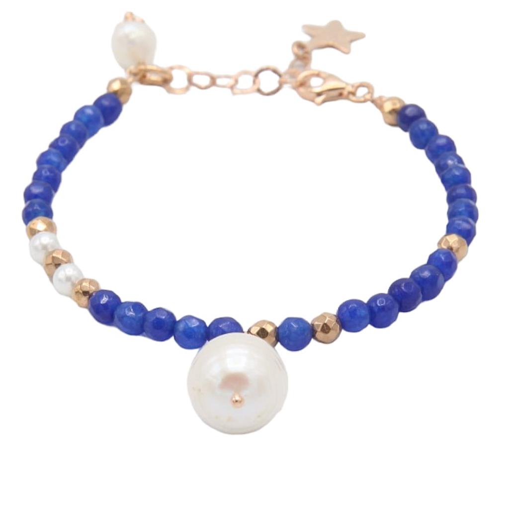 Bracciale Sacramore Firenze Perla Pendente Azzurro - SACRAMORE FIRENZE