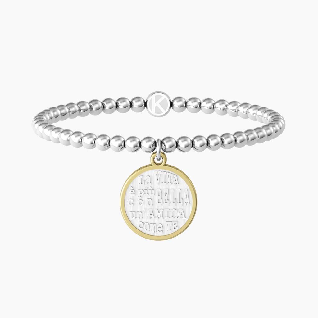 Bracciale Kidult "La vita &egrave; pi&ugrave; bella con un'amica come te" - KIDULT
