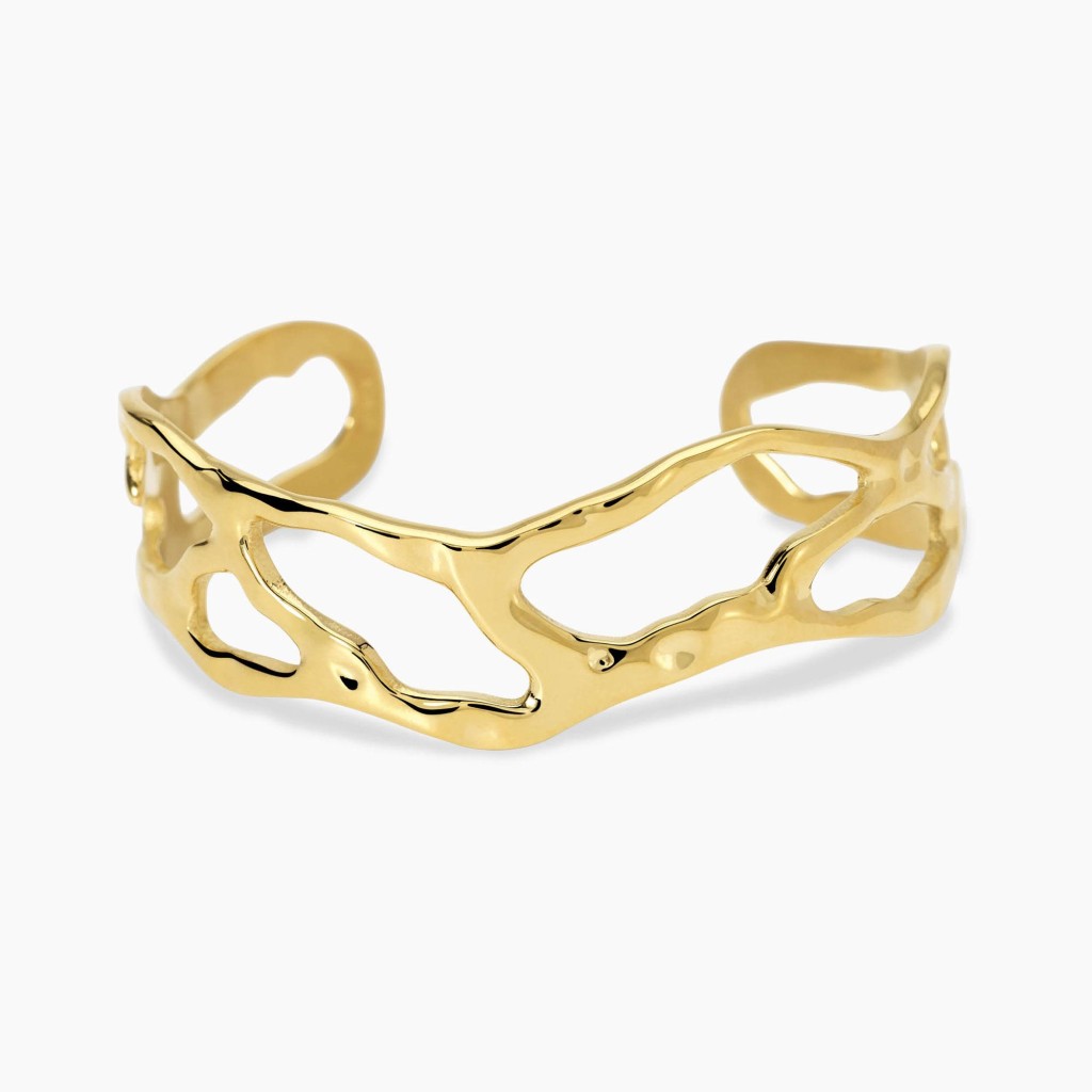 Bracciale cuff in acciaio dorato STYLE 73 - KIDULT