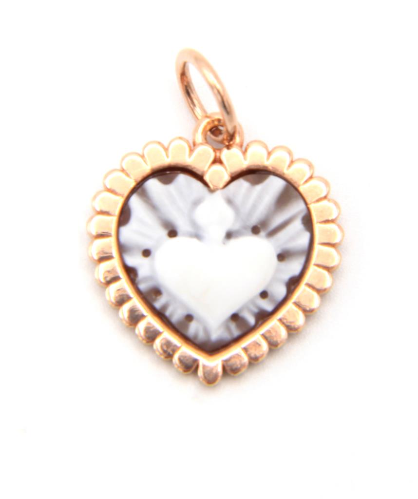 Pendente Cameo Italiano Forma Cuore - CAMEO ITALIANO