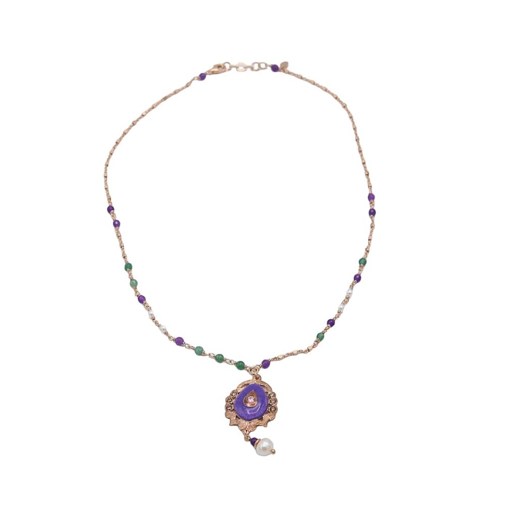 Collana Sacramore Firenze Pendente Pear Viola - SACRAMORE FIRENZE