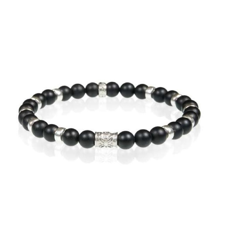 Bracciale Unisex GERBA 726 Elastico con Pietre Naturali e Argento 925 - GERBA JEWELS