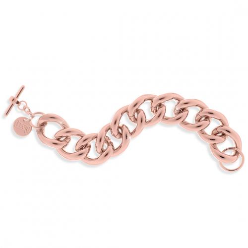 Bracciale catena grumetta maxi in bronzo dorato rosa Unoaerre  - UNOAERRE