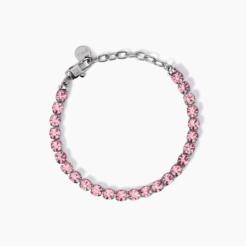 Bracciale tennis con cristalli rosa - KIDULT