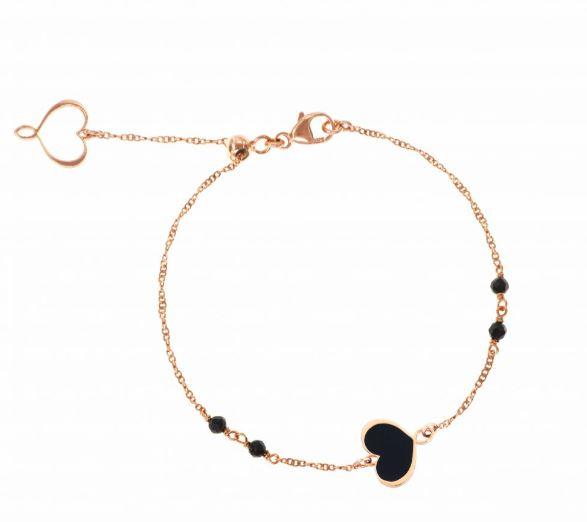 Bracciale Maman Et Sophie Cuore Nero - MAMAN ET SOPHIE