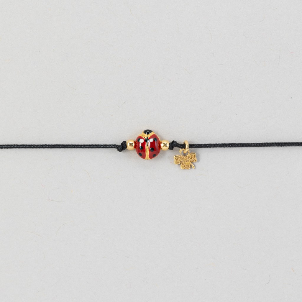 Bracciale cordino coccinella - VERSARI ACCESSORIES