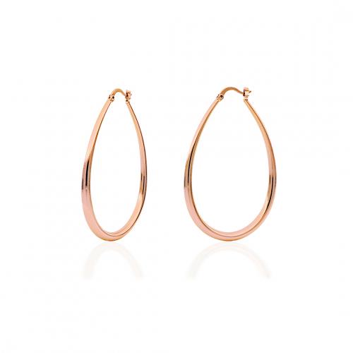 Orecchini Unoaerre a goccia grandi in bronzo dorato rosa - UNOAERRE