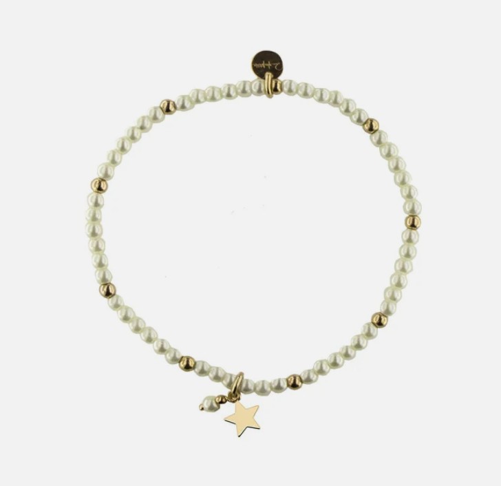 BRACCIALETTO ELASTICO CON PERLE E PALLINE - STELLA - RUE DES MILLE