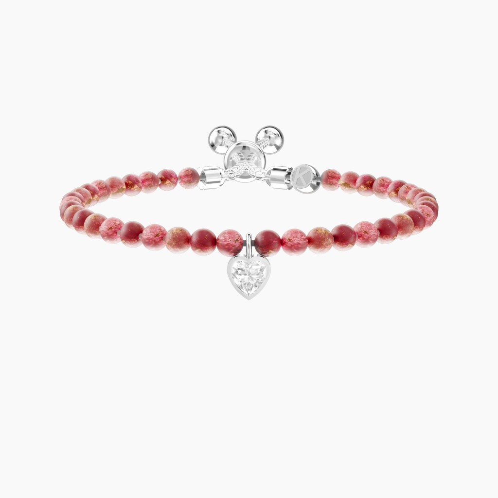 Bracciale regolabile con diaspro rosso - KIDULT