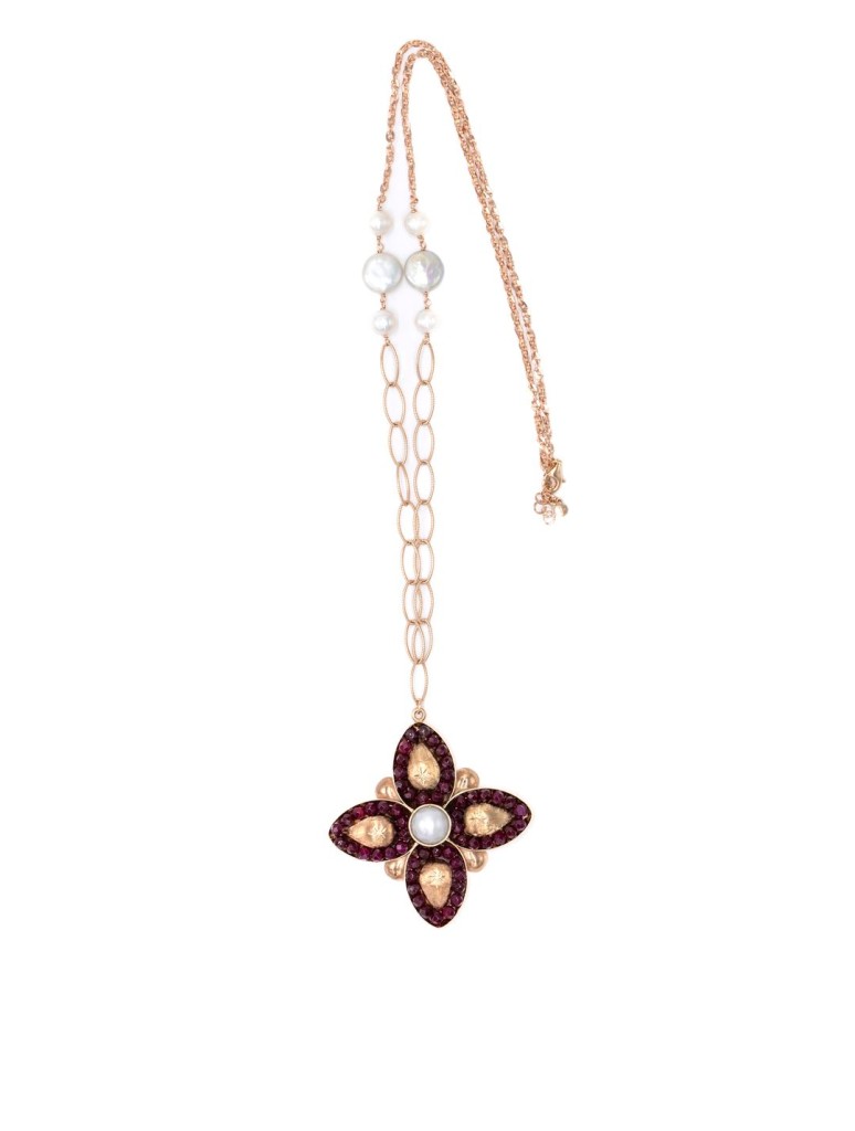 Collana Fiore Rubino - SACRAMORE FIRENZE