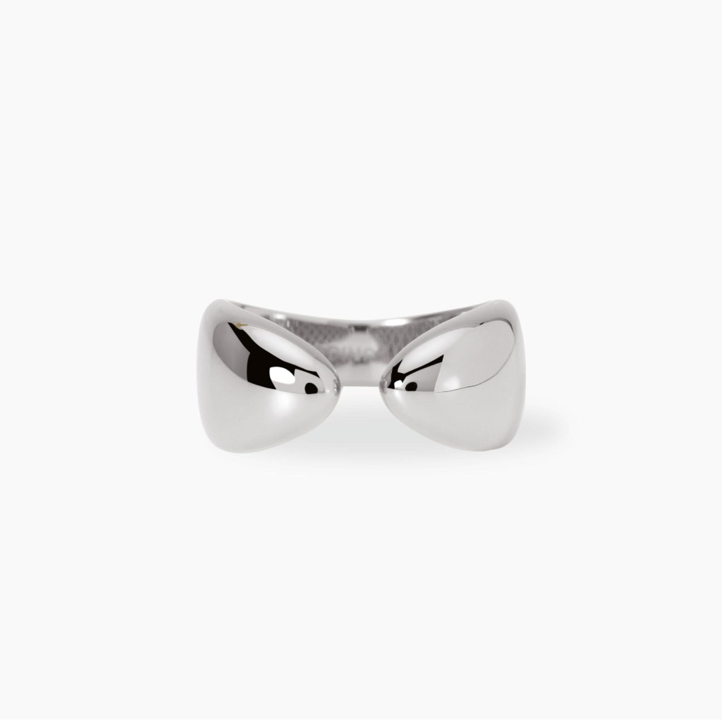 Anello contrarié in argento - MABINA