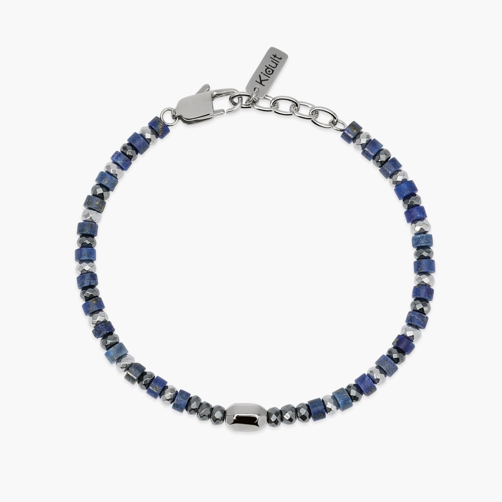 Bracciale regolabile con ematite e lapis - KIDULT