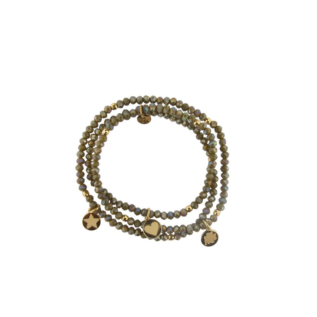 Bracciale/Girocollo Elastico Rue Des Mille Gipsy Chic Verde Bosco - RUE DES MILLE