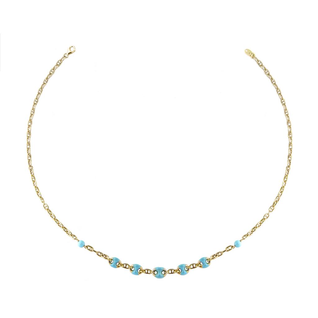 Collana Rue Des Mille Maglia Marina Smaltata - RUE DES MILLE