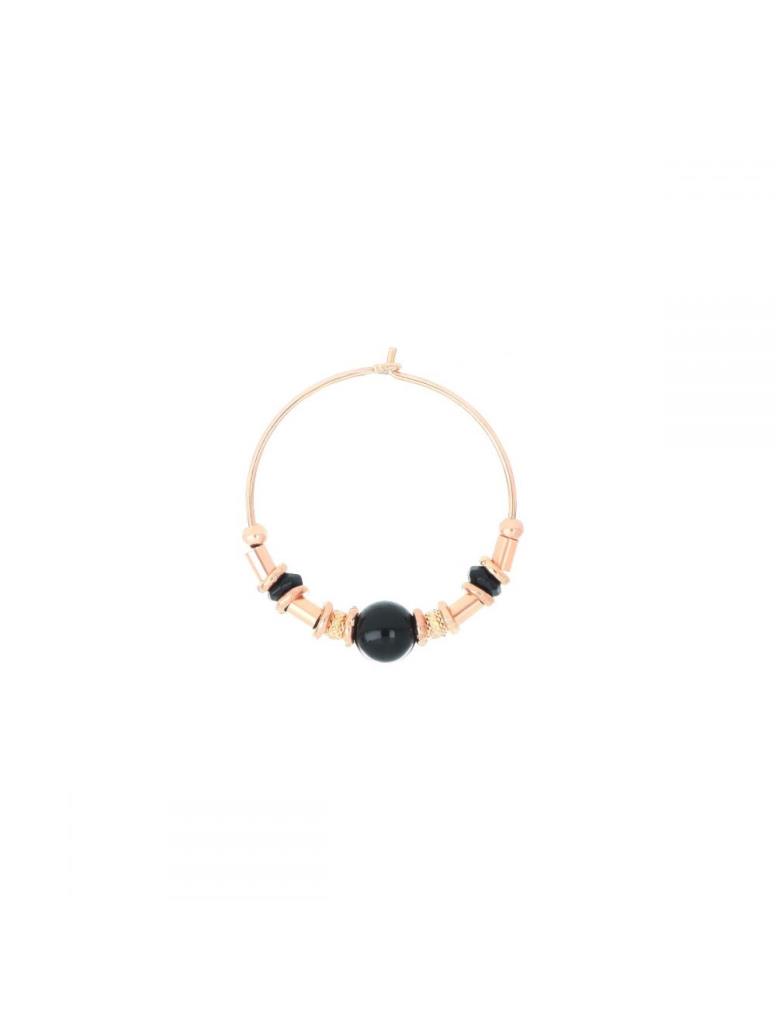 Orecchino Maman Et Sophie a Cerchio Spinelli Neri - MAMAN ET SOPHIE