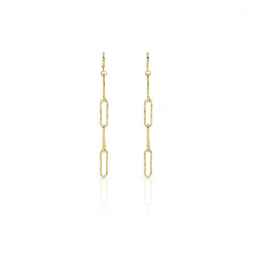 Orecchini Paper Clip in bronzo dorato Unoaerre  - UNOAERRE