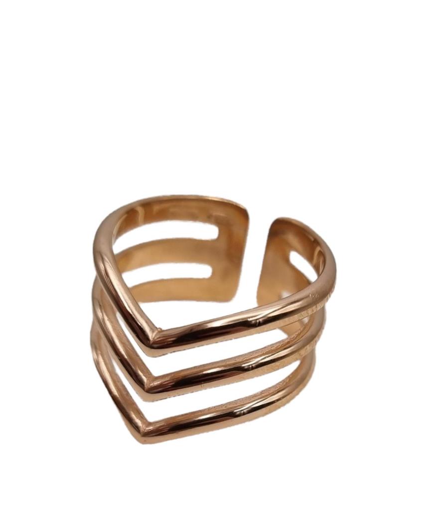 Anello a Punta Oro Rosa - LORENZO SEGONI SILVER