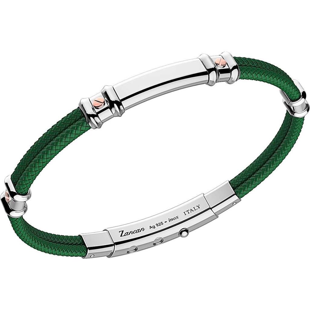 Bracciale Zancan Argento e Corda Verde - ZANCAN