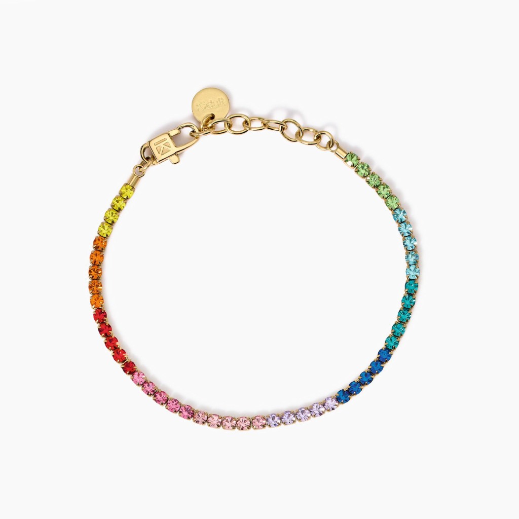 Bracciale tennis dorato multicolor - KIDULT