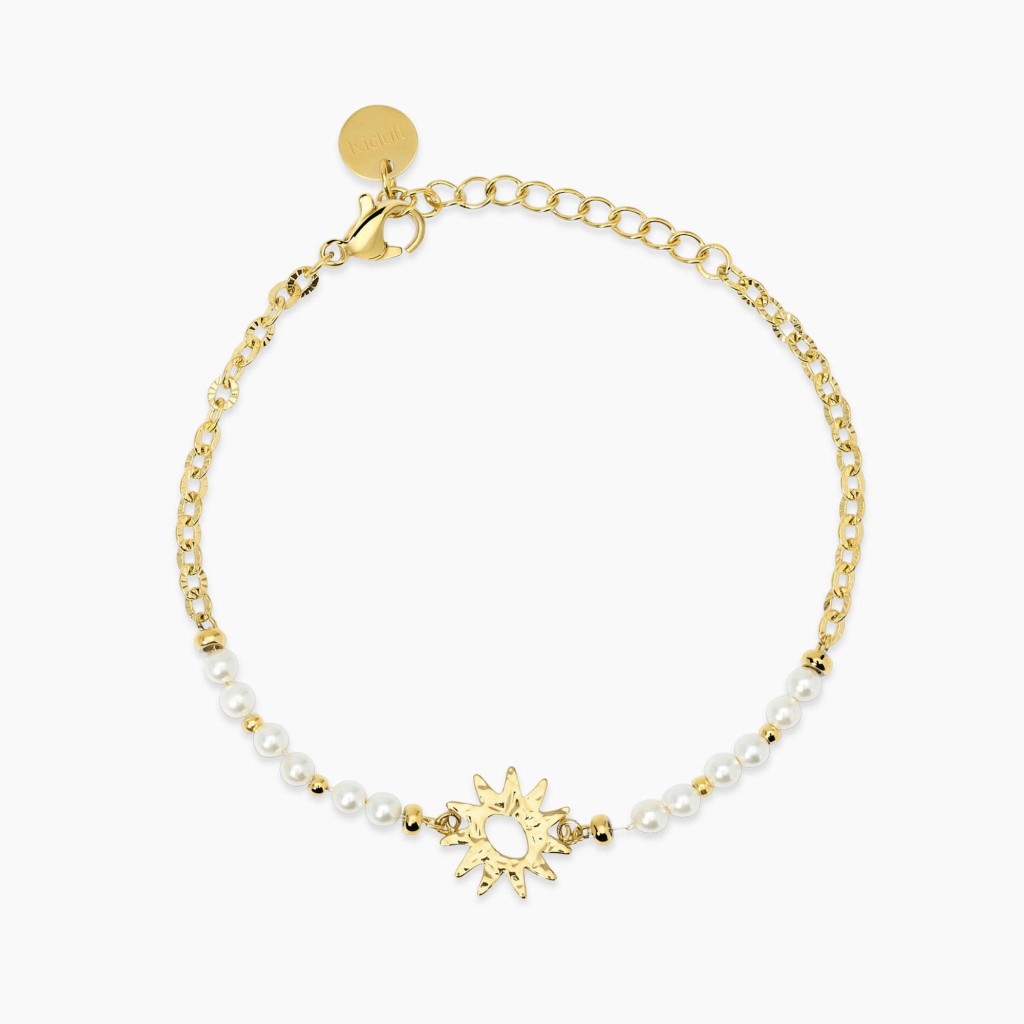 Bracciale con perle conchiglia e sole - KIDULT