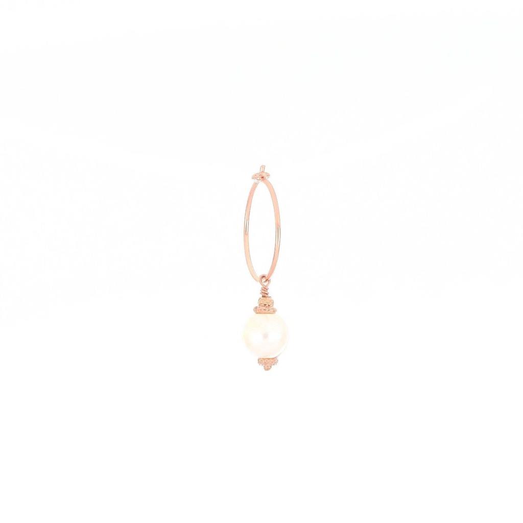 Orecchino Maman Et Sophie A Cerchio Piccolo Perla Bianca - MAMAN ET SOPHIE