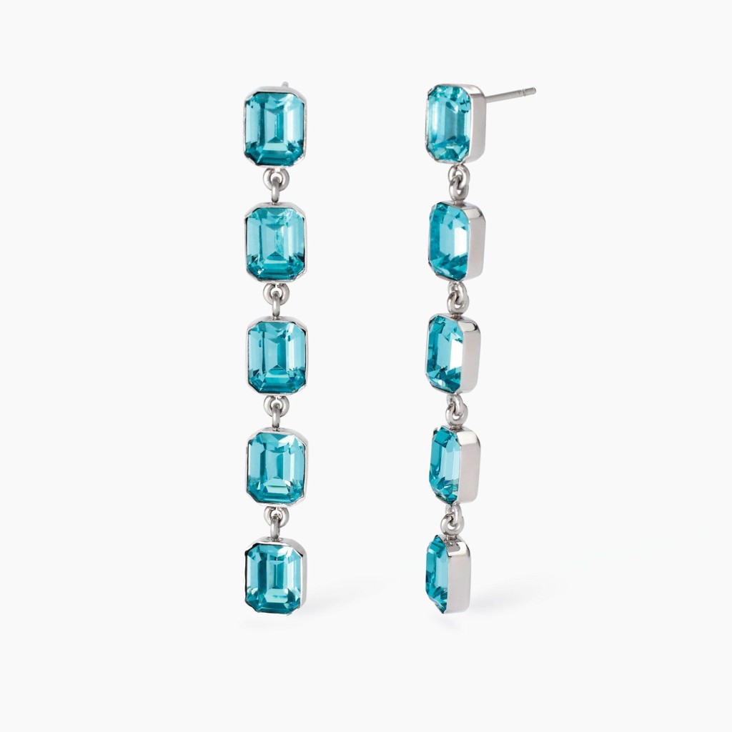 Orecchini pendenti con cristalli azzurri - KIDULT