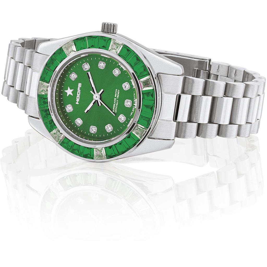 Orologio Hoops Monte Carlo Silver Green - HOOPS