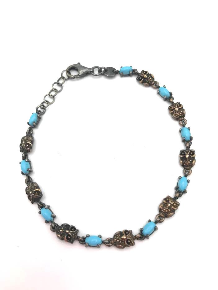 Bracciale Amntide Gufi e Turchese - AMANTIDE