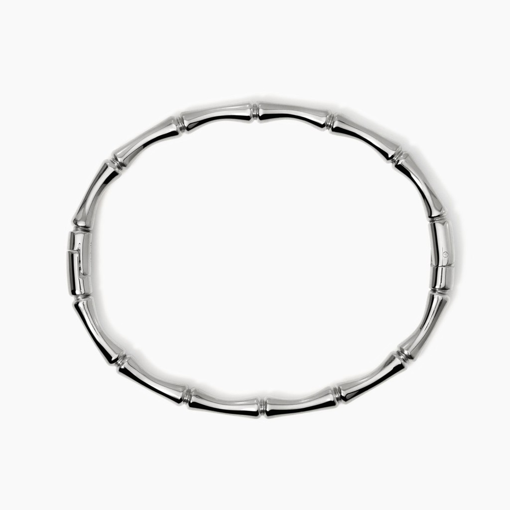 Bracciale rigido effetto bambù in acciaio - KIDULT