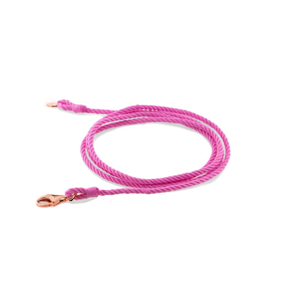 Collana Base In Tessuto Rosa Rue Des Mille - RUE DES MILLE